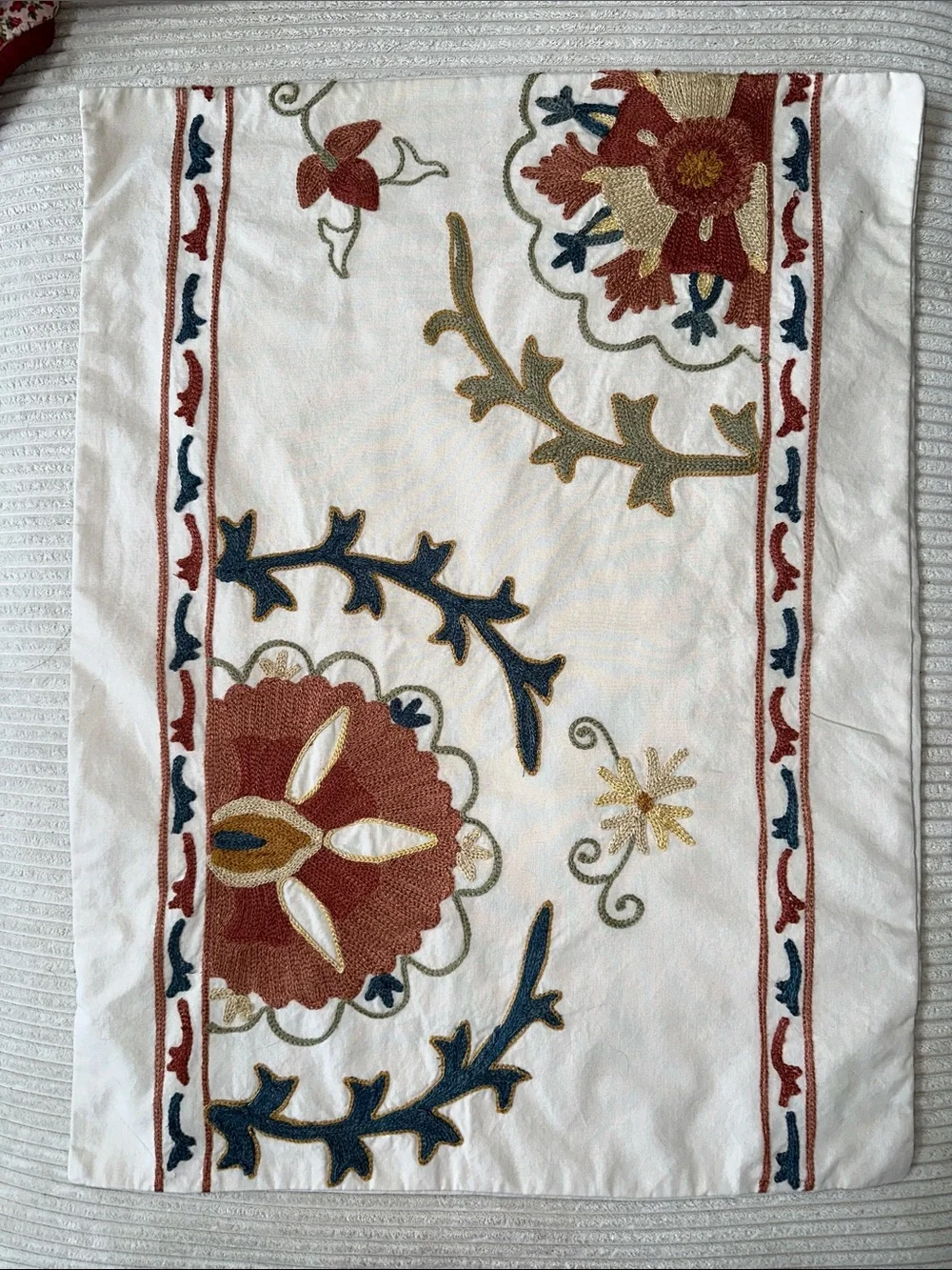 Pottery Barn Montrose Suzani Pillow Sham Embroidered Standard Size One Piece